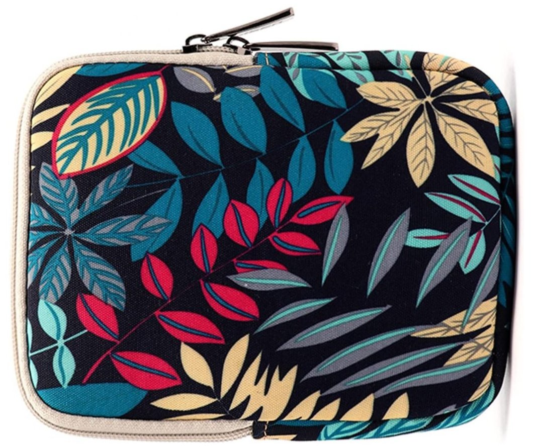 ARMORI Zipper Z064 - motiv Small Leaf - Univerzální pouzdro pro čtečky 6" - textilní, zip