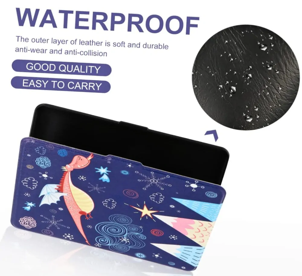 Armori Trimer T117, pouzdro pro Amazon Kindle Paperwhite 1/2/3 - magnetické zavírání, AutoSleep, motiv Dragon