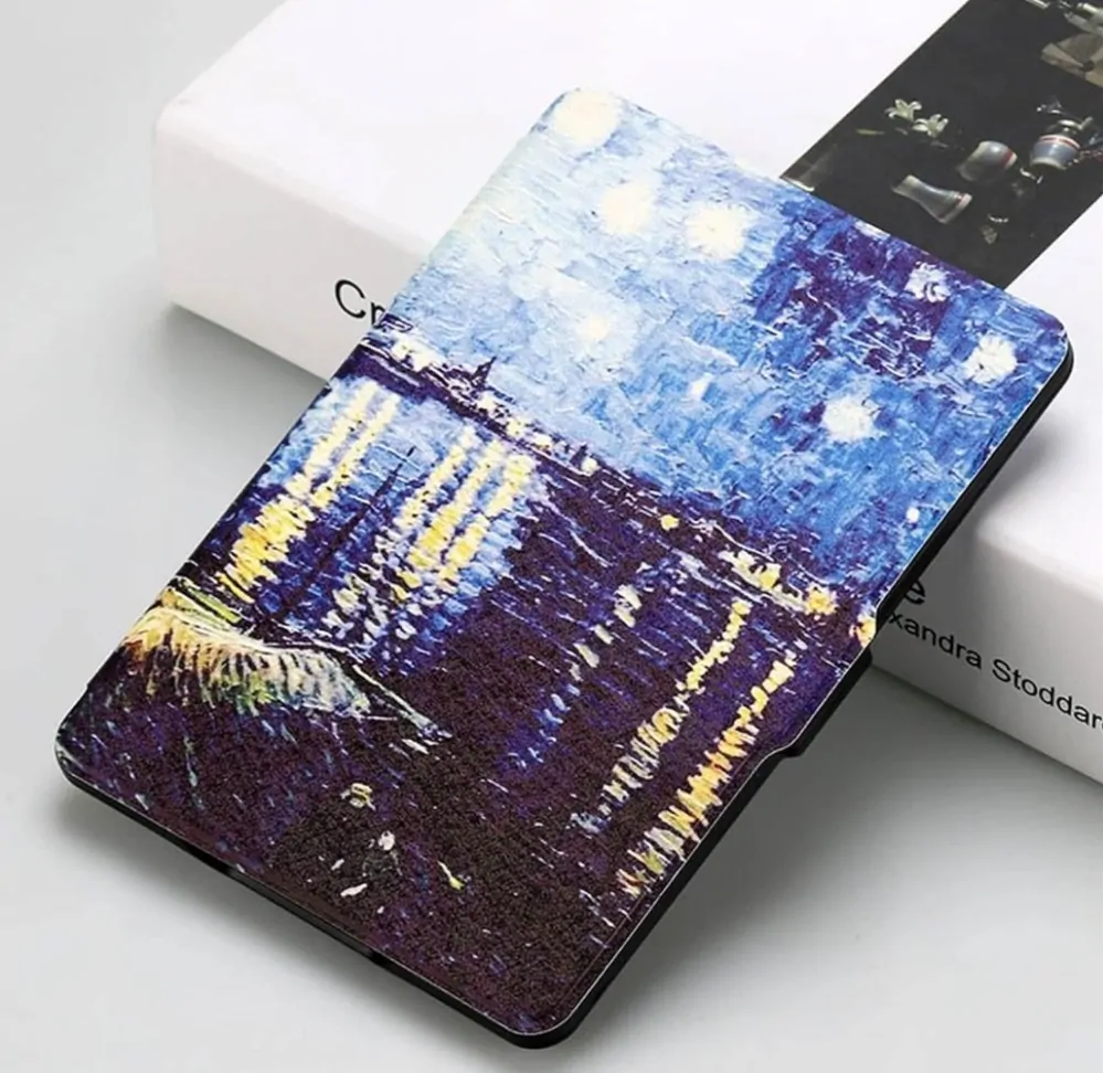 Armori Trimer T141, pouzdro pro Amazon Kindle 6 (7. generace) - magnetické zavírání, AutoSleep, motiv Gogh Sea