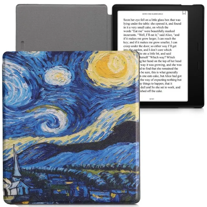 Armori Trimer T157, pouzdro pro Amazon Kindle Oasis 2/3 - magnetické zavírání, AutoSleep, motiv Gogh