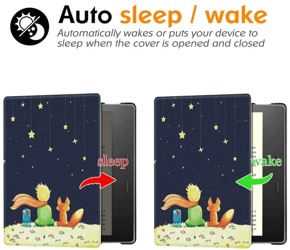 Armori Trimer T162, pouzdro pro Amazon Kindle Oasis 2/3 - magnetické zavírání, AutoSleep, motiv Little Prince