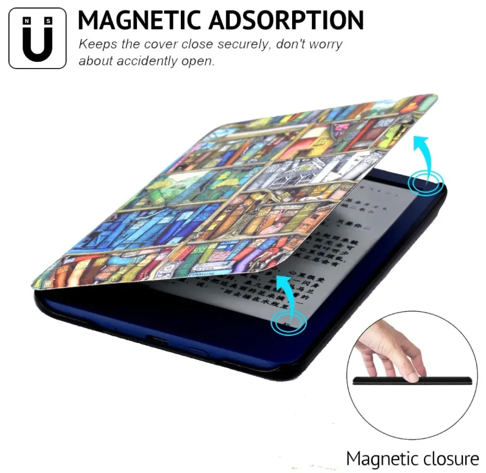 Armori Trimer T177, pouzdro pro Amazon Kindle Paperwhite 5 (2021) - magnetické zavírání, AutoSleep, motiv Elder Library