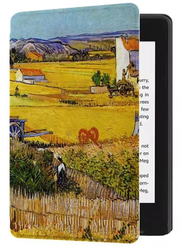 Armori Trimer T186, pouzdro pro Pocketbook 616/617/618/627/628/632/633 - magnetické zavírání, AutoSleep, motiv Village