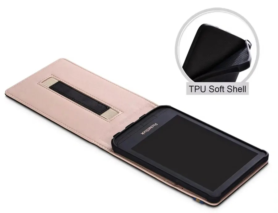 Armori Shelter H207 - pouzdro se stojánkem pro Pocketbook 616/617/618/627/628/632/633 - černé