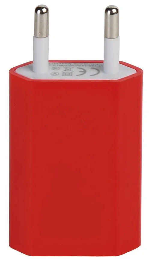 USB síťový adaptér - AR-1005 - Univerzální nabíječka, 5V/1A - červená