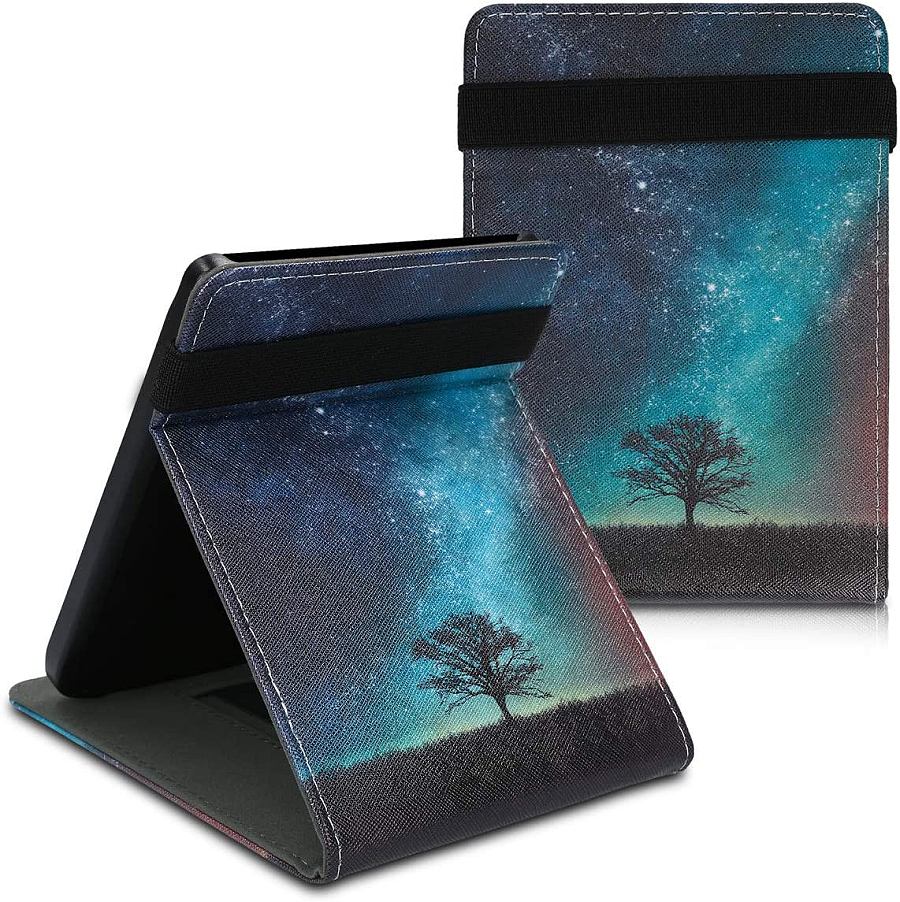 Pouzdro KW Mobile - Cosmic Nature - KW4760302 - pro Pocketbook 616/617/627/628/632/633 - barva černá, šedá, modrá