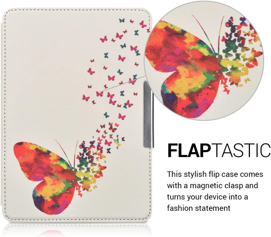 Pouzdro KW Mobile - Butterfly Swarm - KW2811840 - pro Amazon Kindle Paperwhite 1/2/3 - bílé