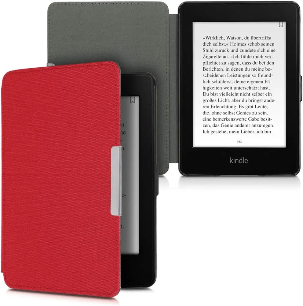 Pouzdro KW Mobile - Nylon Book - KW4948709 - pro Amazon Kindle Paperwhite 1/2/3 - červené