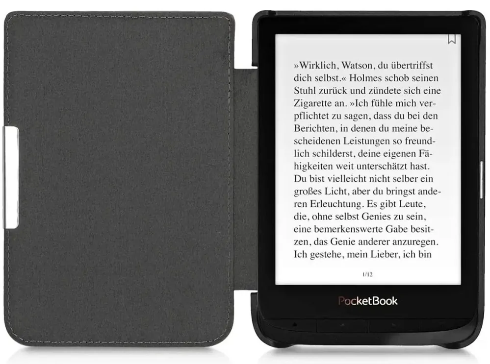 Pouzdro KW Mobile (Kalibri) - Real Leather - KA4781005 - pro Pocketbook 617/627/627/628/632/633 - černá kůže