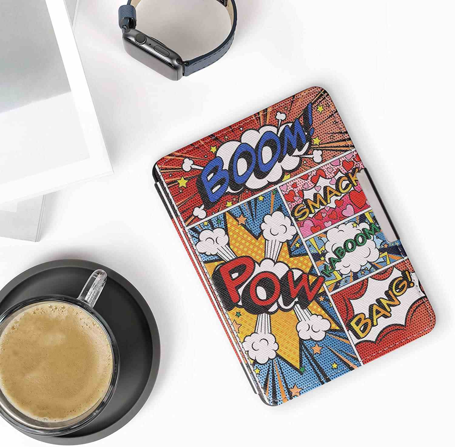 Pouzdro KW Mobile - Comics Book - KW4556953 - pro Amazon Kindle Paperwhite 1/2/3 - vícebarevné