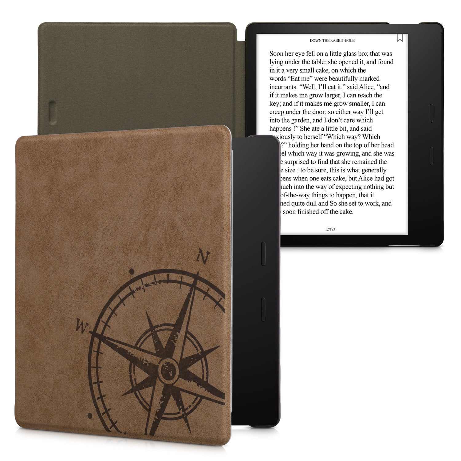 Pouzdro KW Mobile - Navigational Compass - KW5939101 - pro Amazon Kindle Oasis 2/3 - hnědé