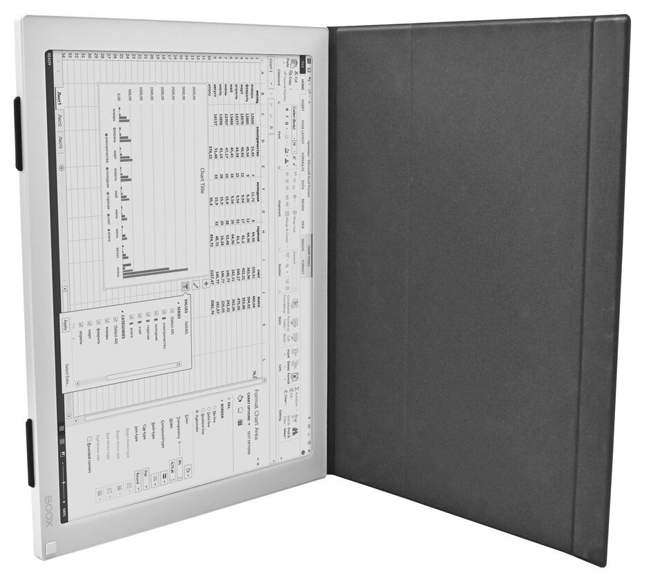 Onyx Boox Mira - E-Ink monitor 13,3", dotykový, pouzdro, stojánek - šedý