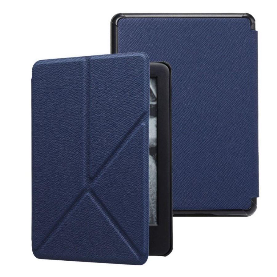 Pouzdro Origami Durable Lock pro Pocketbook 614 / 615 / 624 / 625 / 626 - tmavě modré, stojánek, magnet