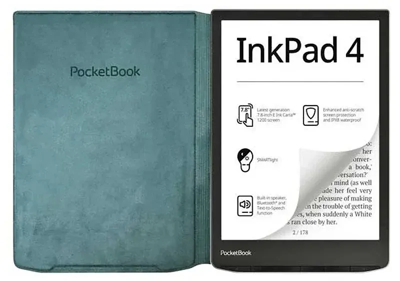 Pouzdro HN-FP-PU-743G-SG-WW Flip pro Pocketbook 743C / 743G - zelené, orig. Pocketbook