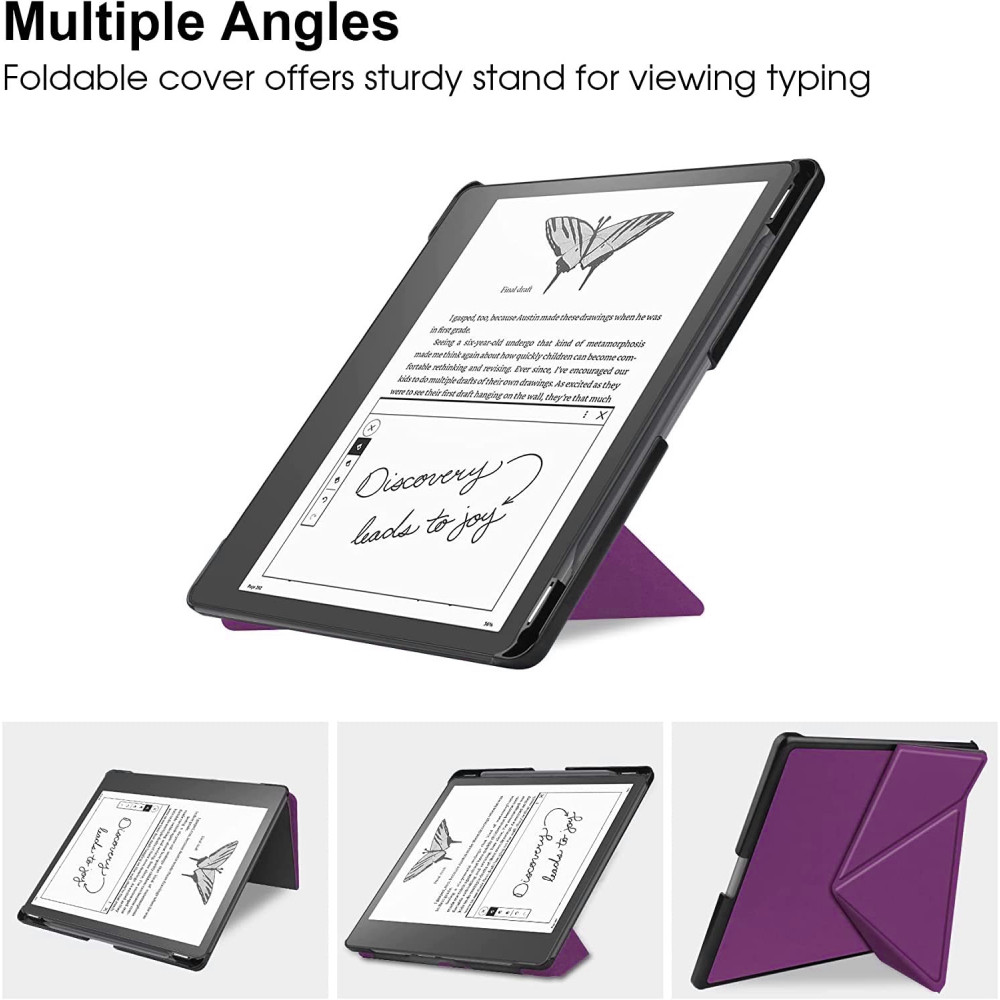 Pouzdro Durable Lock Origami DL-204 na Amazon Kindle Scribe - fialové