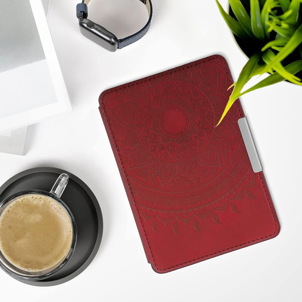 Pouzdro KW Mobile - Indian Sun - KW4974722 - pro Amazon Kindle Paperwhite 1/2/3 - tmavě červené