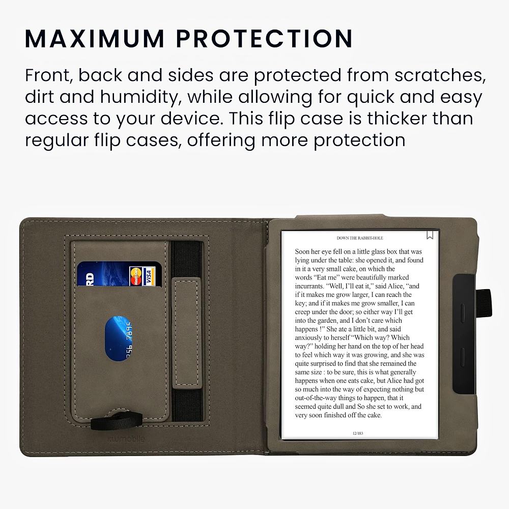 Pouzdro KW Mobile - Nubuck Rising Sun - KW5939304 - pro Amazon Kindle Oasis 2/3 - šedé