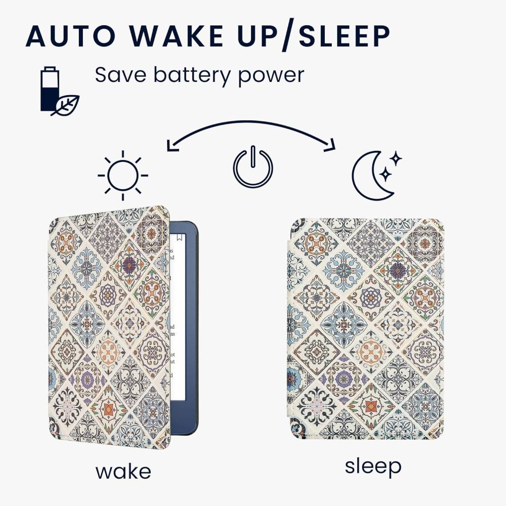 Pouzdro KW Mobile - Moroccan Tiles - KW5998911 - pro Amazon Kindle 2022 - vícebarevné