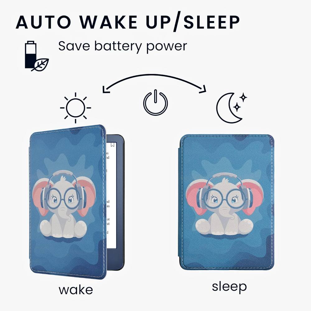 Pouzdro KW Mobile - Cute Elephant - KW5998914 - pro Amazon Kindle 2022 - vícebarevné