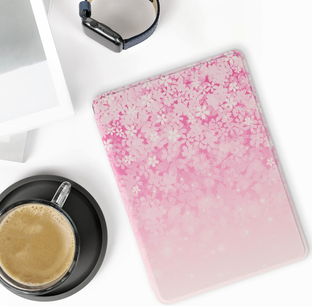 Pouzdro KW Mobile - Pink Flowers - KW5625658 - pro Amazon Kindle Paperwhite 5 (2021) - vícebarevné