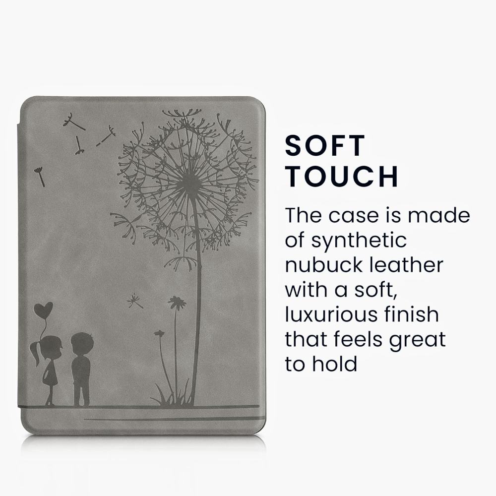 Pouzdro KW Mobile - Dandelion Love - KW5625701 - pro Amazon Kindle Paperwhite 5 (2021) - šedé