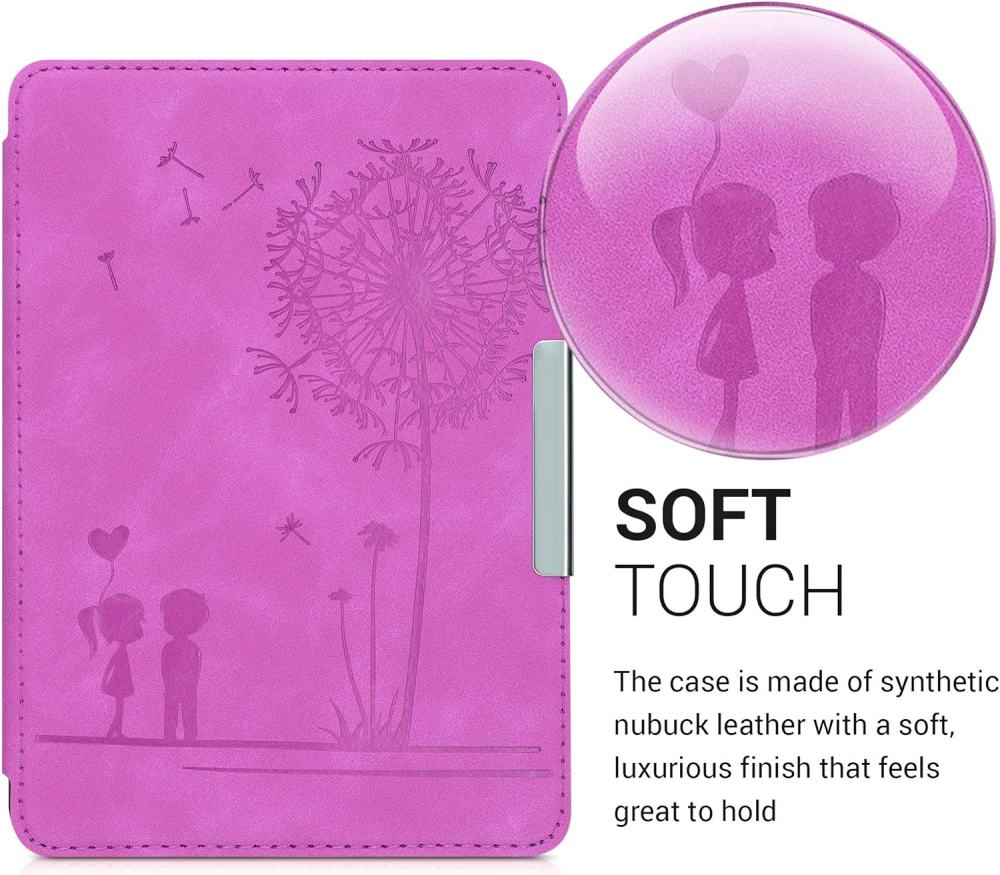 Pouzdro KW Mobile - Dandelion Love Dark Violet - KW4897511 - pro Amazon Kindle Paperwhite 4 (2018) - fialové
