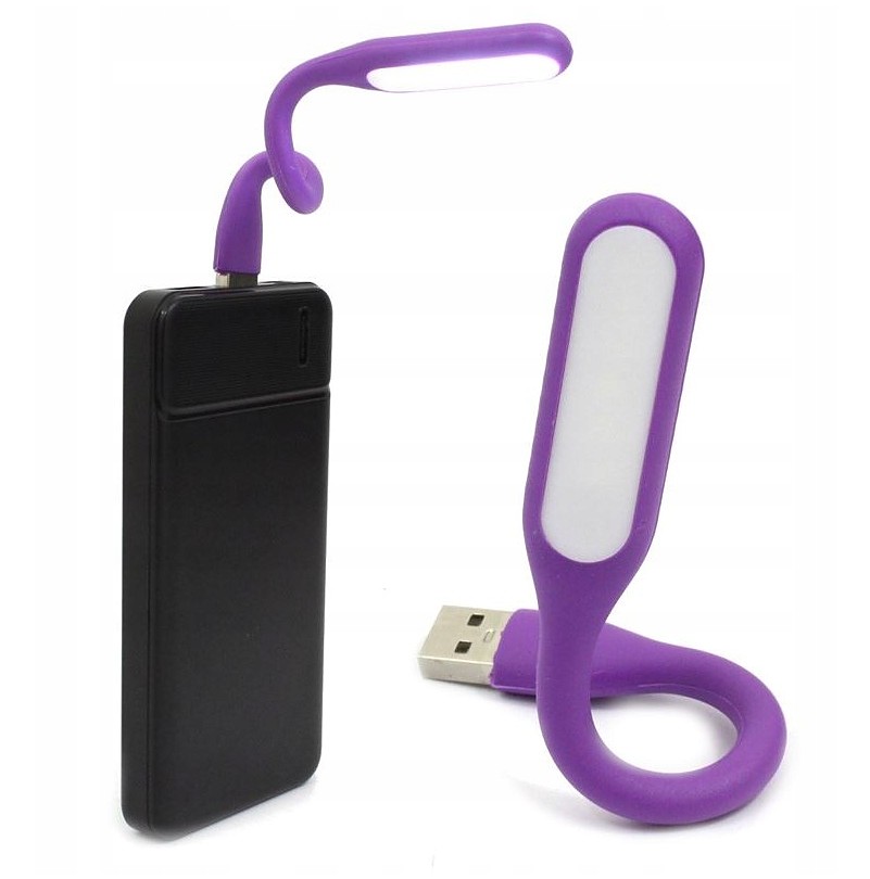 Gembird NL-01-PR - USB LED lampička ohebná, pro všechny čtečky - fialová