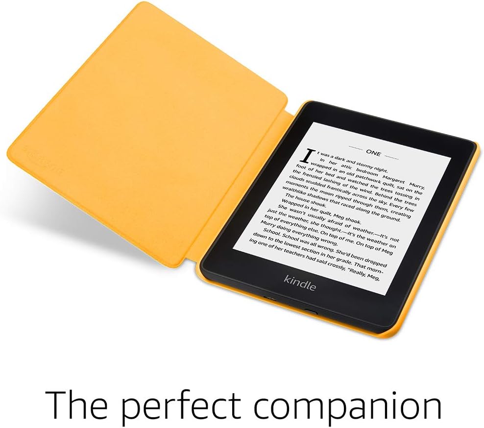Originální Amazon pouzdro AMW-KP4-YE, PU kůže, vodotěsné - pro Amazon Kindle Paperwhite 4 (2018) - žluté