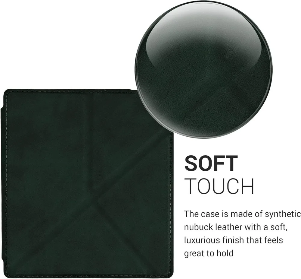 Pouzdro KW Mobile - Origami Nubuk Stand - KW6006978 - pro Amazon Kindle Oasis 2 / 3 - zelené