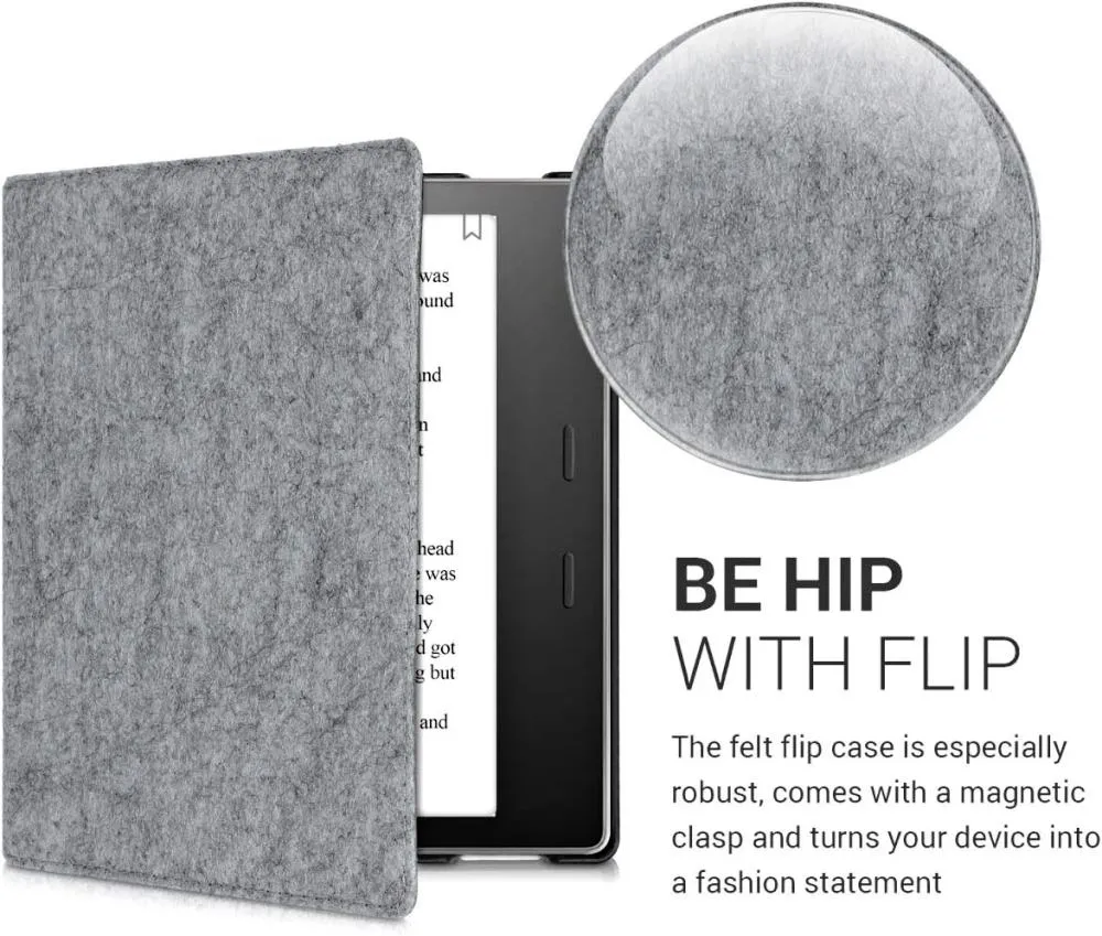 Pouzdro KW Mobile Felt Fabric - KW5062301 - pro Amazon Kindle Oasis 2/3 - šedé