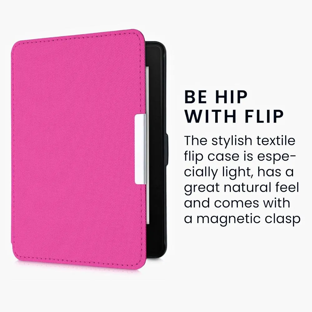 Pouzdro KW Mobile - Nylon Book - KW4948733 - pro Amazon Kindle Paperwhite 1/2/3 - tmavě růžové