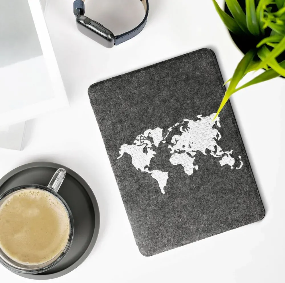 Pouzdro KW Mobile Felt Travel Outline - KW6075201 - pro Amazon Kindle Oasis 2/3 - černé