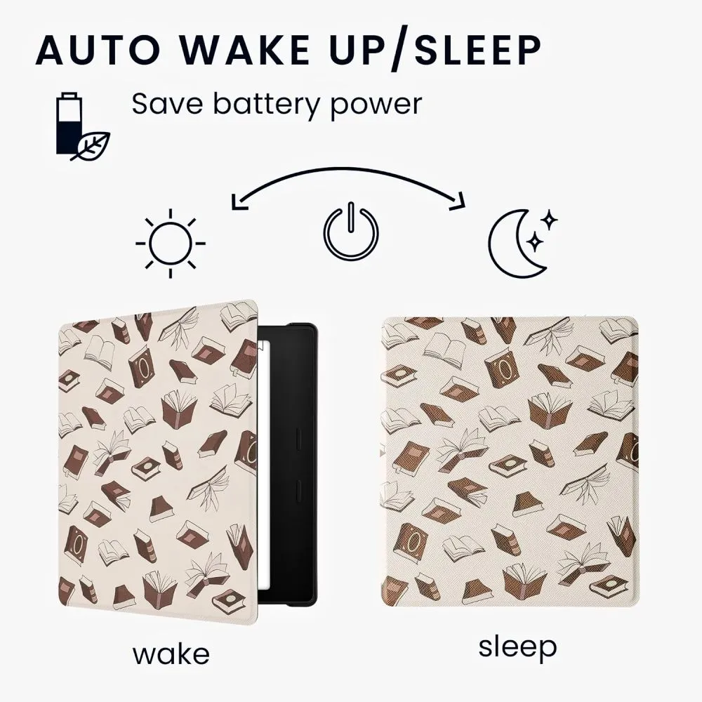 Pouzdro KW Mobile - Books And Pages - KW4941738 - pro Amazon Kindle Oasis 2 / 3 - vícebarevné