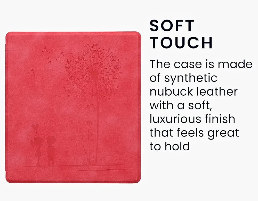 Pouzdro KW Mobile - Dandelion Love - KW5697212 - pro Amazon Kindle Oasis 2/3 - červené