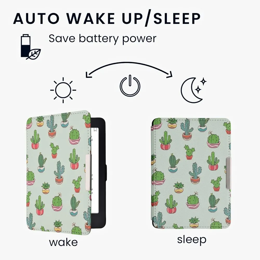 Pouzdro KW Mobile - Cactus - KW2313651 - pro Amazon Kindle Paperwhite 1/2/3 - vícebarevné