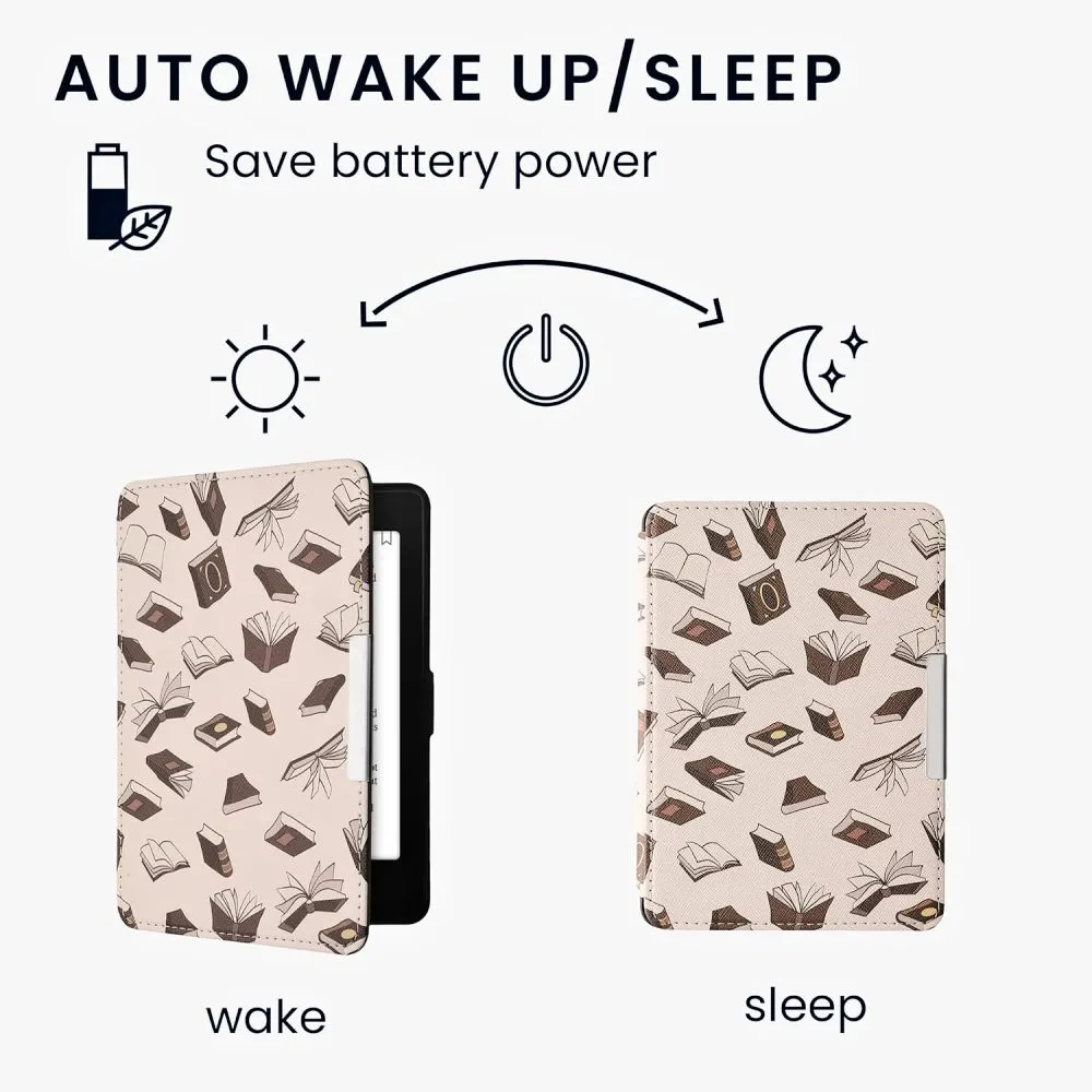 Pouzdro KW Mobile - Books And Pages - KW2811841 - pro Amazon Kindle Paperwhite 1/2/3 - vícebarevné