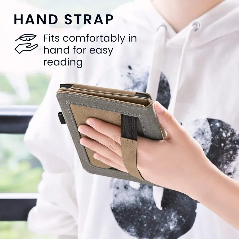 Pouzdro KW Mobile Brushed Heart - KW5626802 - pro Amazon Kindle Paperwhite 1/2/3 - tmavě šedé