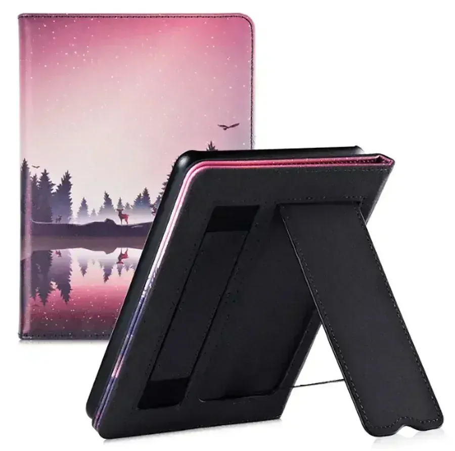 Fortress FT4006 - pouzdro se stojánkem pro Pocketbook 743 (G/C/K) - motiv Nightlake, magnet, AutoSleep