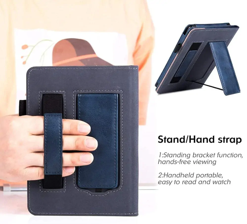 Fortress FT4027 Premium - pouzdro se stojánkem pro Amazon Kindle Paperwhite 5 (2021) - tmavě modré/šedé, magnet, AutoSleep