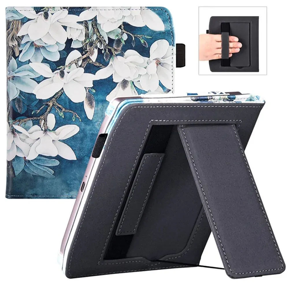 Fortress FT4035 - pouzdro se stojánkem pro Pocketbook 700 Era - motiv Icy Garden, magnet, AutoSleep