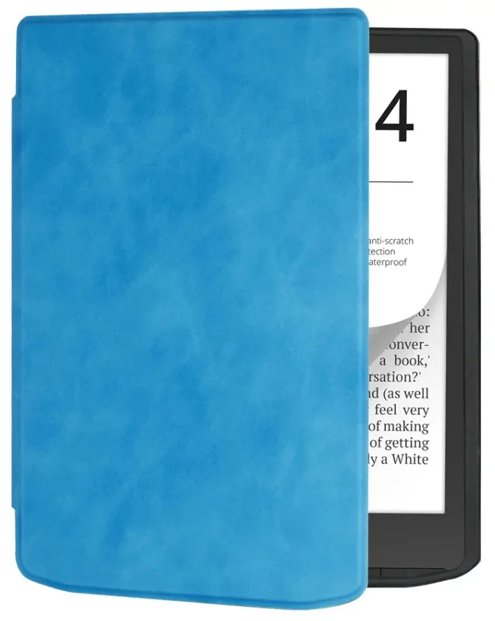 Pouzdro Durable Lock DL4044, obal na Pocketbook 743G InkPad 4 a Pocketbook 743C InkPad Color (2/3) - světle modré, magnetické zavírání, AutoSleep
