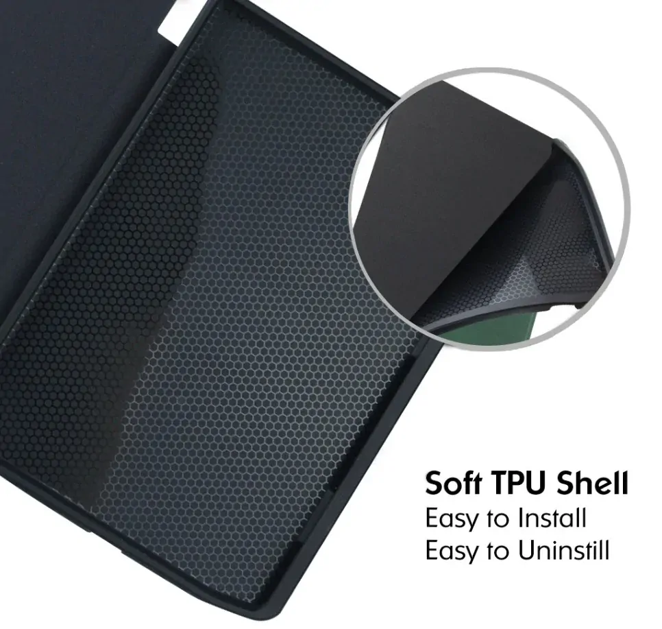 Pouzdro Durable Lock DL4045, obal na Pocketbook 743G InkPad 4 a Pocketbook 743C InkPad Color (2/3) - zelené, magnetické zavírání, AutoSleep