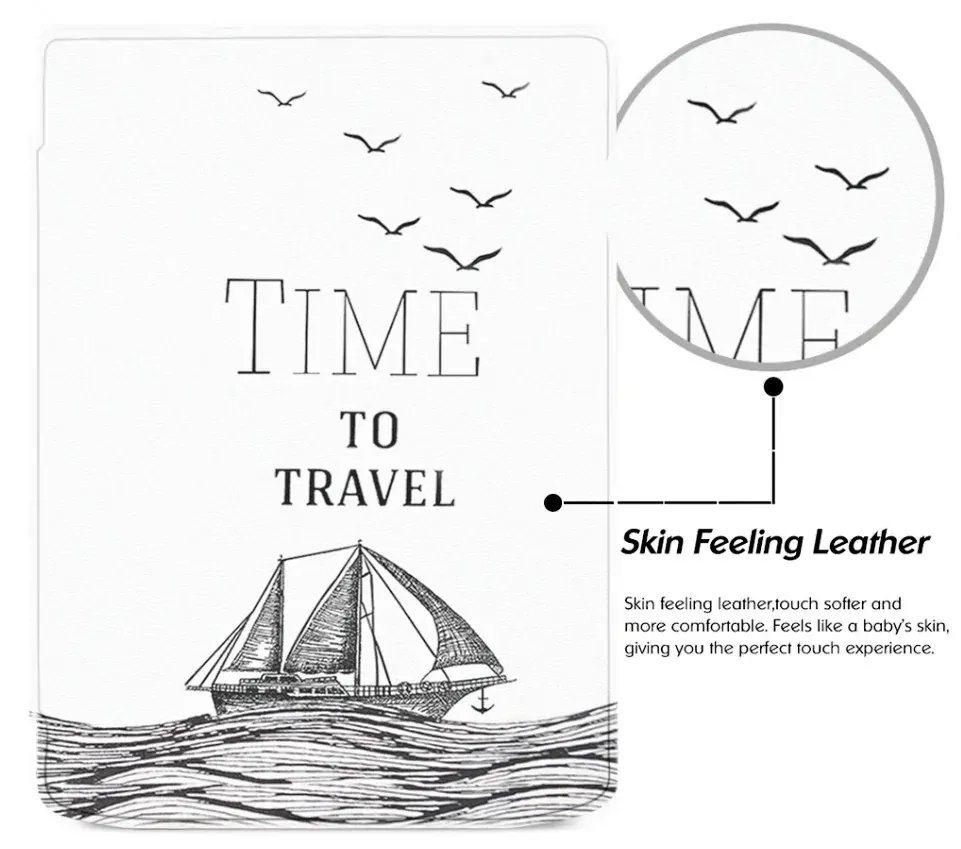 Pouzdro Durable Lock DL4049, obal na Pocketbook 743G InkPad 4 a Pocketbook 743C InkPad Color (2/3) - motiv Time to Travel, magnetické zavírání, AutoSleep