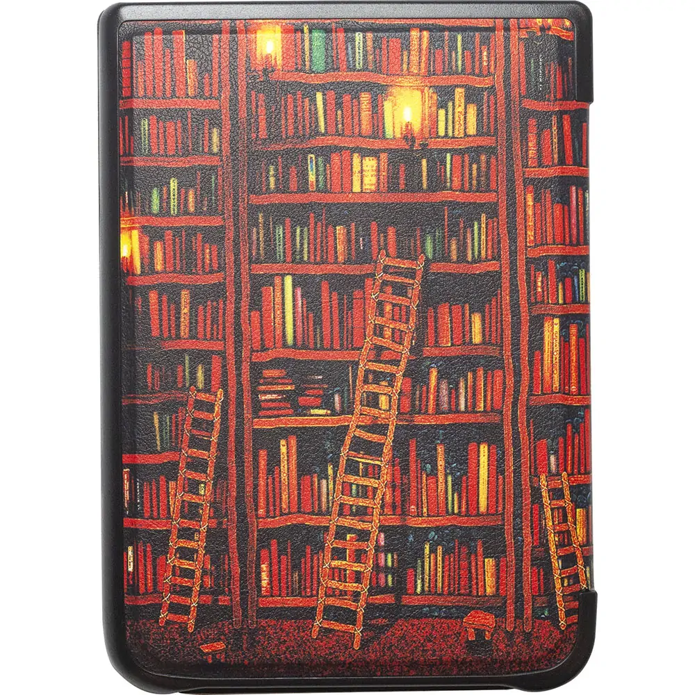 ARMORI KEEPER K027, pouzdro se stojánkem pro Pocketbook 740 InkPad 3 - motiv Bookcase