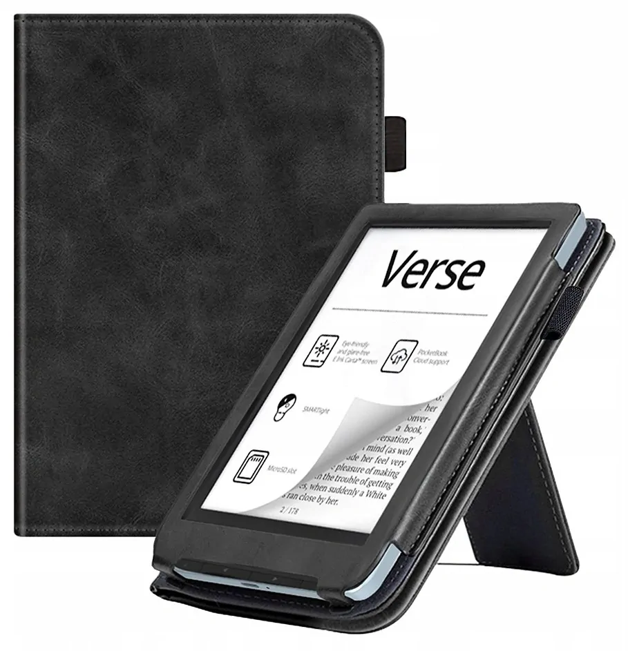 ARMORI Holder T045 - pouzdro se stojánkem pro Pocketbook 629/634 Verse (Pro) - černé, magnet, AutoSleep