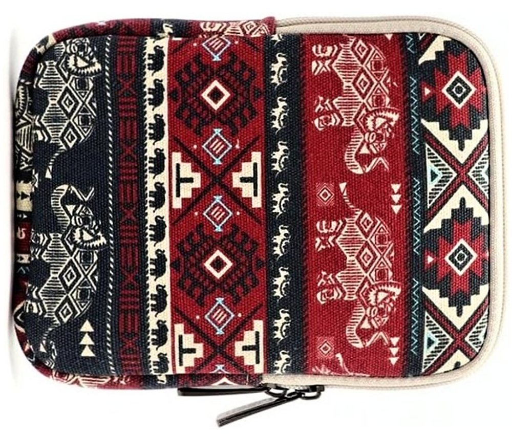 ARMORI Zipper Z067 - motiv Red Elephant - Univerzální pouzdro pro čtečky 6" - textilní, zip