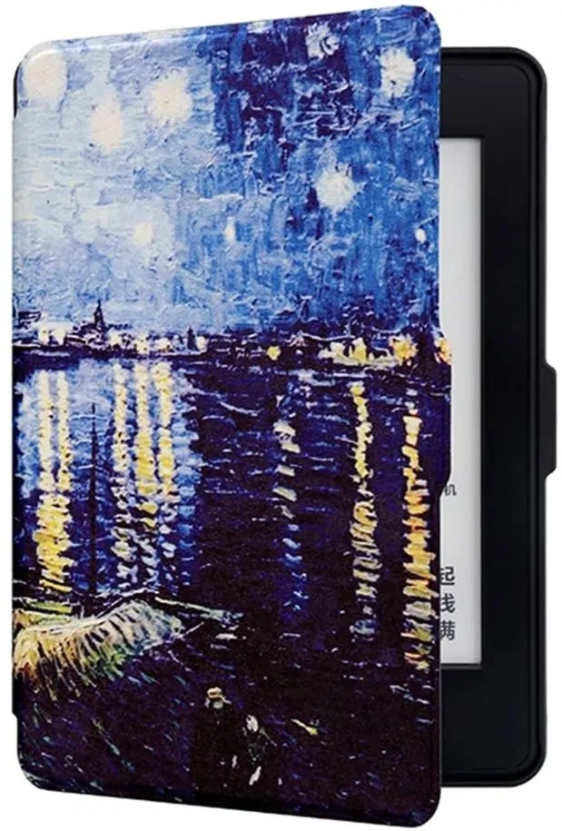 Armori Trimer T141, pouzdro pro Amazon Kindle 6 (7. generace) - magnetické zavírání, AutoSleep, motiv Gogh Sea