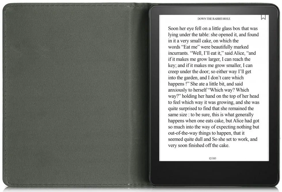 Pouzdro KW Mobile - Leather And Canvas - KW5715771 - pro Amazon Kindle Paperwhite 5 (2021) - tyrkysové, černé