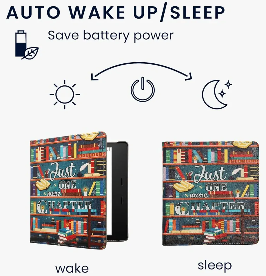 Pouzdro KW Mobile - Library Motto - KW5784904 - pro Amazon Kindle Oasis 2/3 - vícebarevné