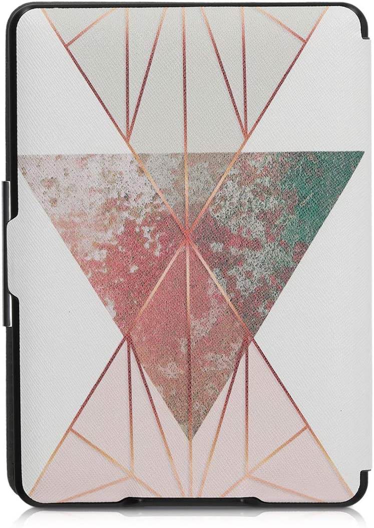 Pouzdro KW Mobile - Triangular Shapes - KW2313540 - pro Amazon Kindle Paperwhite 1/2/3 - bílé, růžové